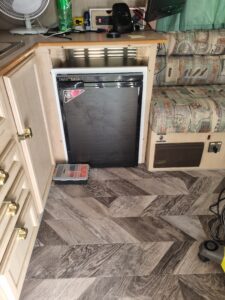 New 12V fridge installed in Caravan